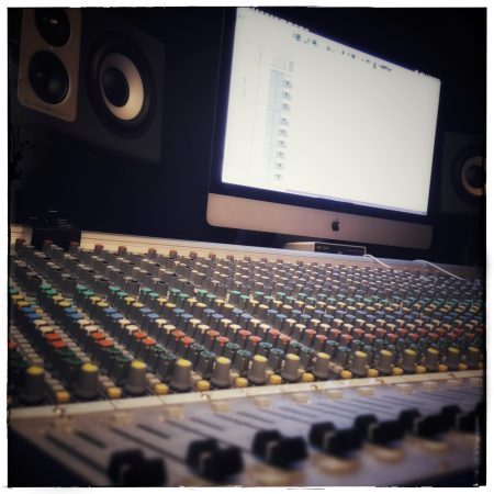 A view on the main recording console